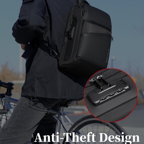Versatile Unisex Sling Backpack with USB Charging Port and Anti-Theft Features - Picture 4 of 8